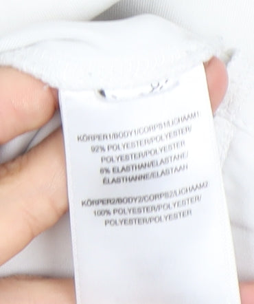 DKNY Women’s White Pullover Hoodie Size S Logo Sportswear