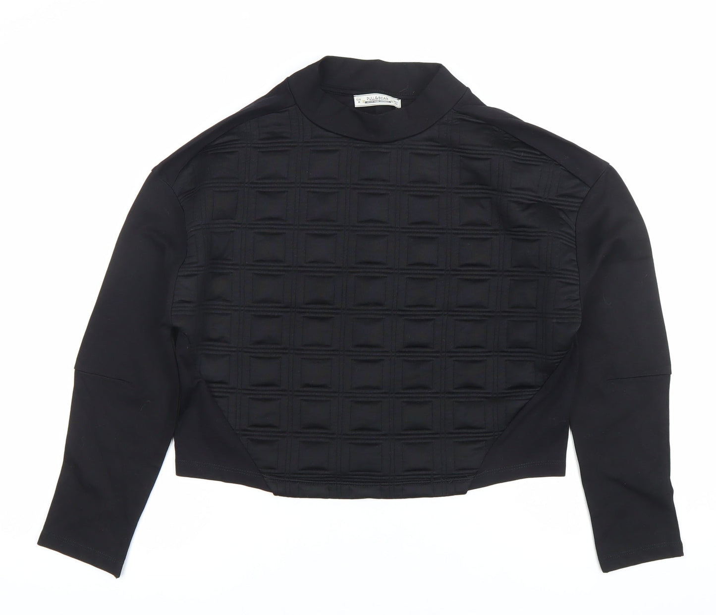 Womens UK Size 12 Pull&Bear Black Pullover Sweatshirt