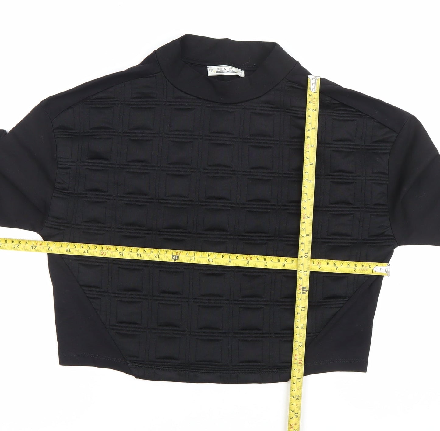 Womens UK Size 12 Pull&Bear Black Pullover Sweatshirt