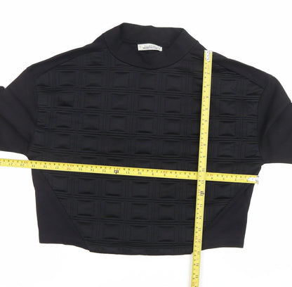 Womens UK Size 12 Pull&Bear Black Pullover Sweatshirt