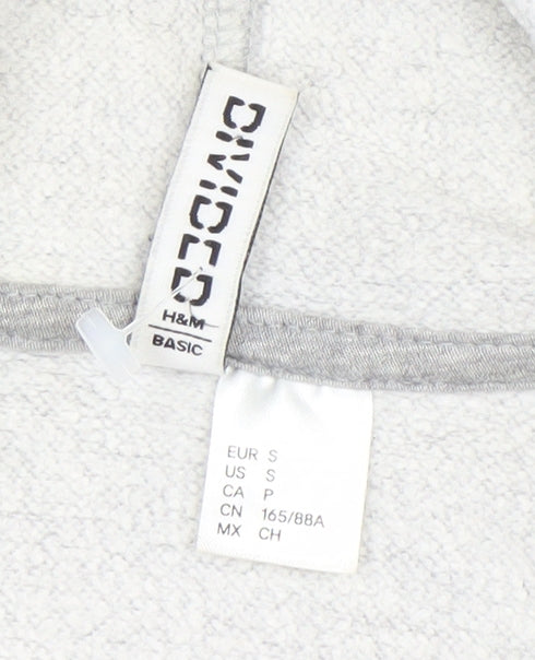 Womens UK Size S H&M Grey Pullover Hoodie