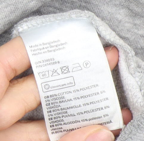 Womens UK Size S H&M Grey Pullover Hoodie