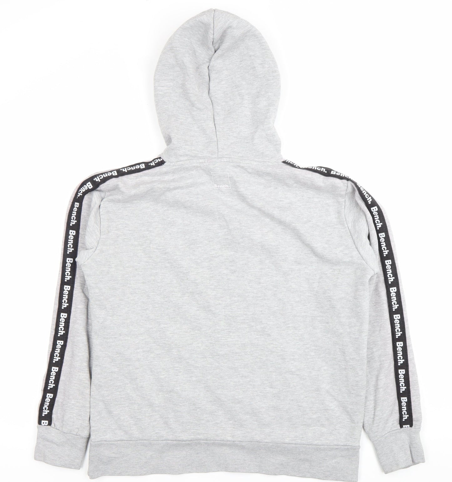 Bench Womens Grey Pullover Hoodie Size 14 Logo Print Casual