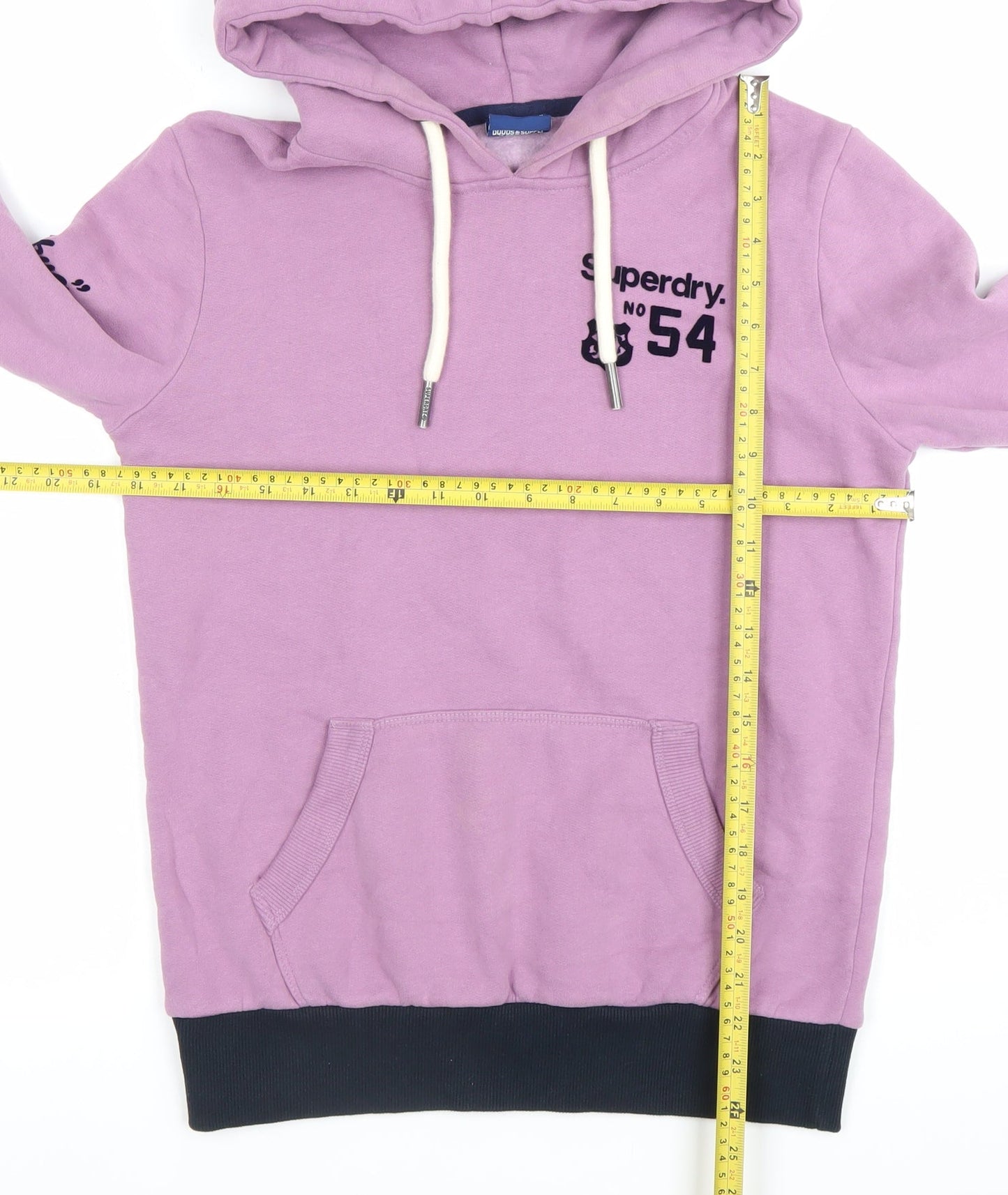 Womens UK Size 8 Superdry Purple Pullover Hoodie
