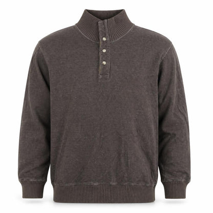 Mens UK Size M Marks and Spencer Brown Henley Sweatshirt