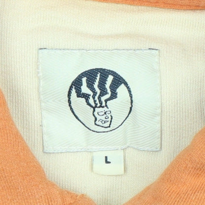 Mens UK Size L Fat Face Orange Henley Sweatshirt