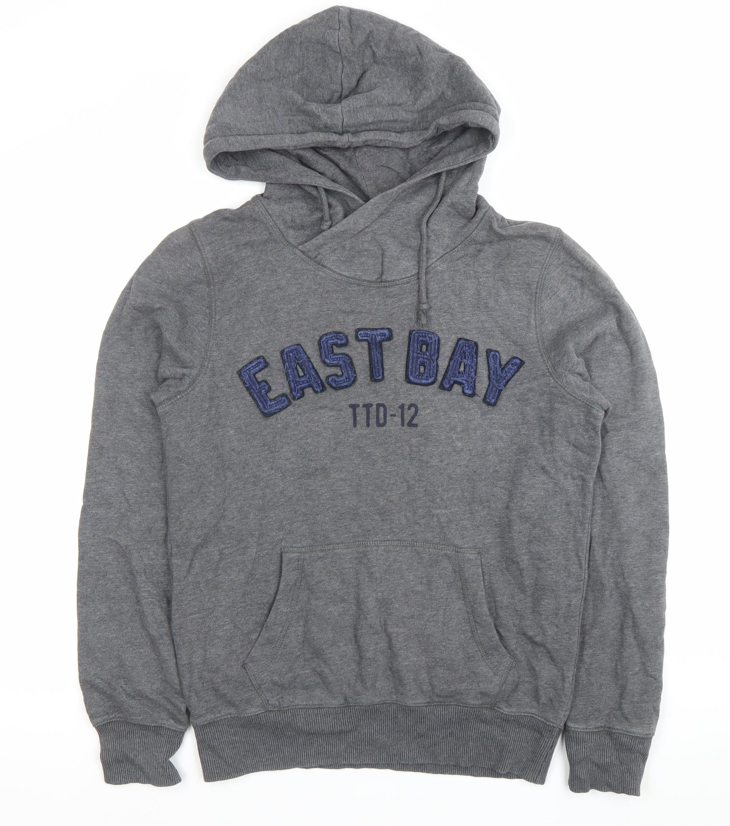 Tom Tailor Mens Grey Hoodie Small Pullover Embroidered East Bay