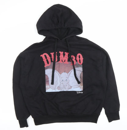 Womens UK Size S Pull&Bear Black Pullover Hoodie