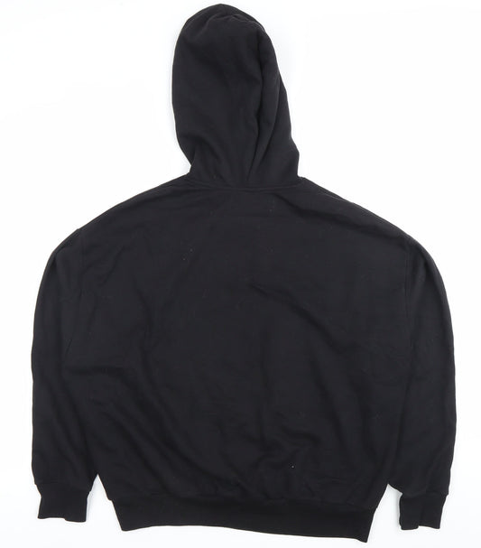 Womens UK Size S Pull&Bear Black Pullover Hoodie