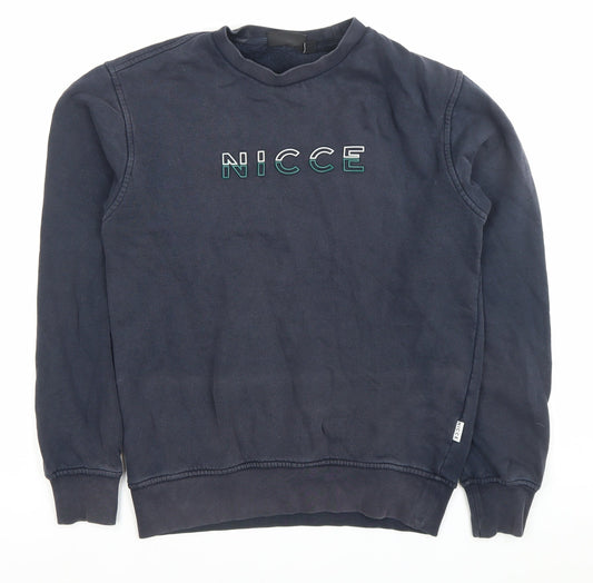 Mens UK Size XS NICCE Blue Pullover Sweatshirt