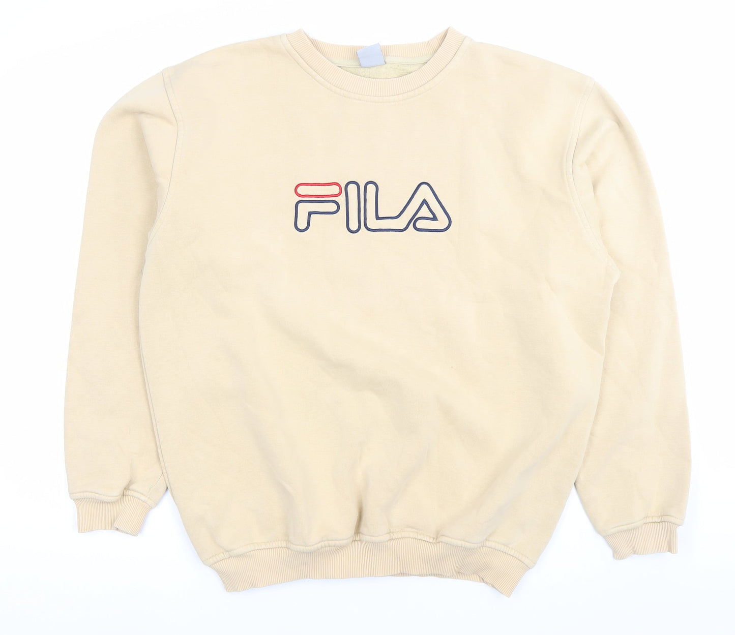 Mens UK Size L FILA Beige Pullover Sweatshirt