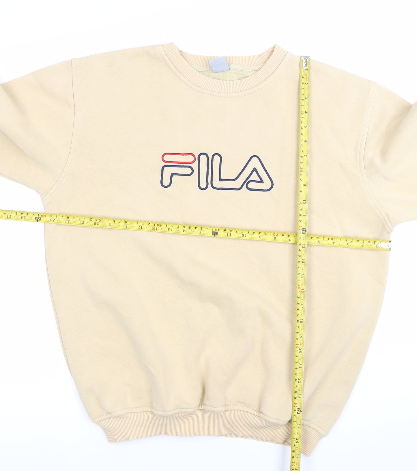 Mens UK Size L FILA Beige Pullover Sweatshirt