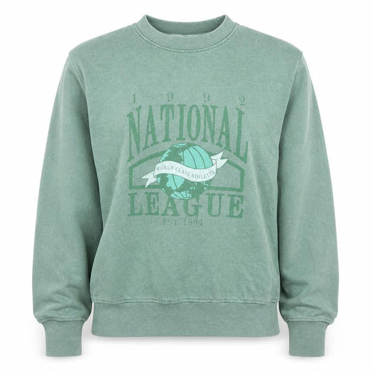 Daisy Street Womens Green XS Sweatshirt Pullover Cotton National League