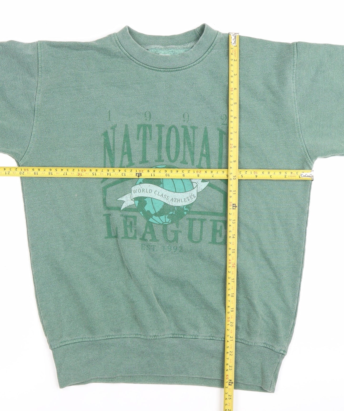 Daisy Street Womens Green XS Sweatshirt Pullover Cotton National League