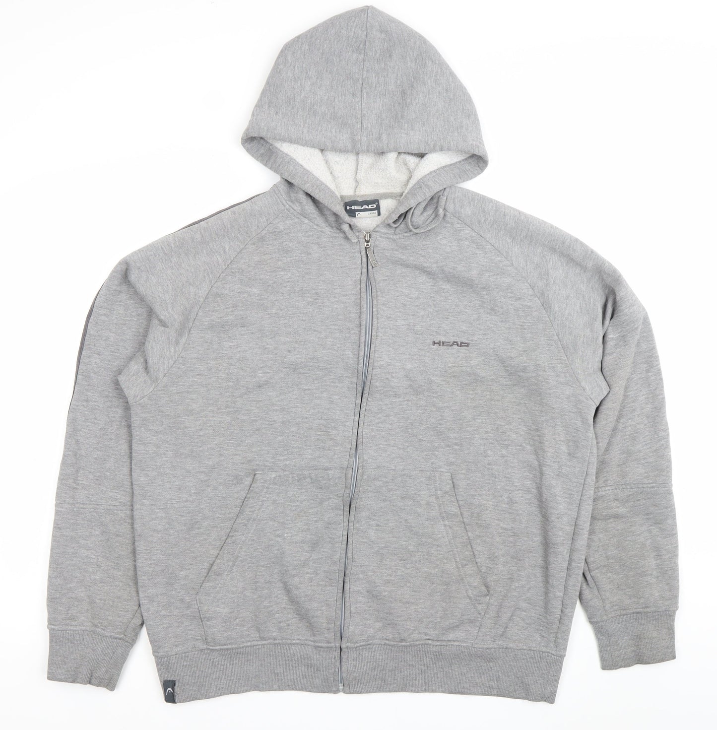 Mens UK Size L HEAD Grey Full Zip Hoodie