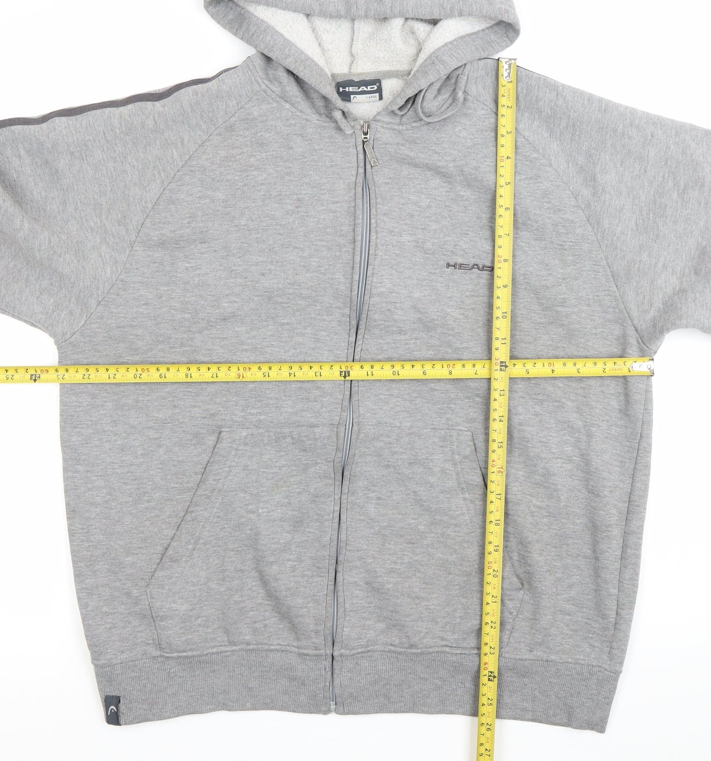 Mens UK Size L HEAD Grey Full Zip Hoodie