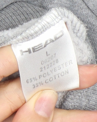 Mens UK Size L HEAD Grey Full Zip Hoodie