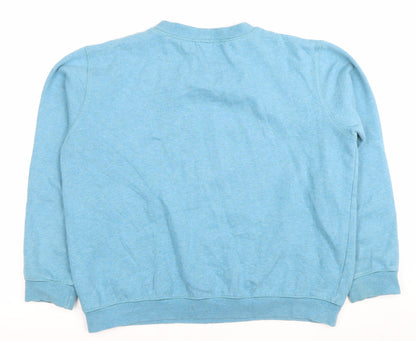 Damart Women’s Blue Embroidered Pullover Sweatshirt Size 12/14