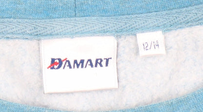 Damart Women’s Blue Embroidered Pullover Sweatshirt Size 12/14