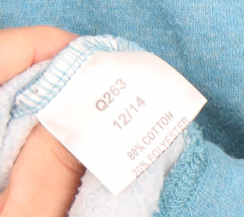 Damart Women’s Blue Embroidered Pullover Sweatshirt Size 12/14