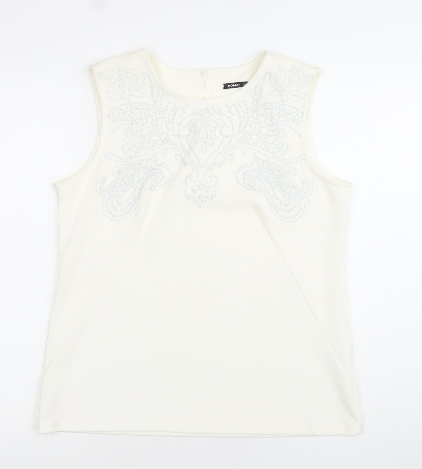 Womens UK Size 16 Roman Ivory Basic Blouse