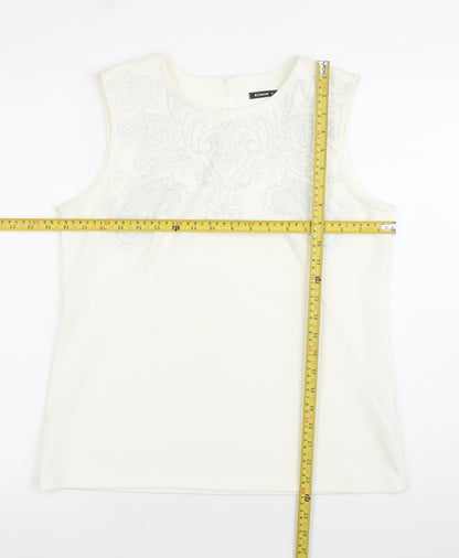 Womens UK Size 16 Roman Ivory Basic Blouse