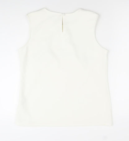 Womens UK Size 16 Roman Ivory Basic Blouse