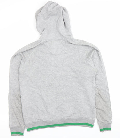 Super Men's Grey Pullover Hoodie Size L with Logo