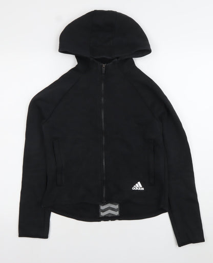 Adidas Women Black Full Zip Hoodie Jacket Size M Sportswear