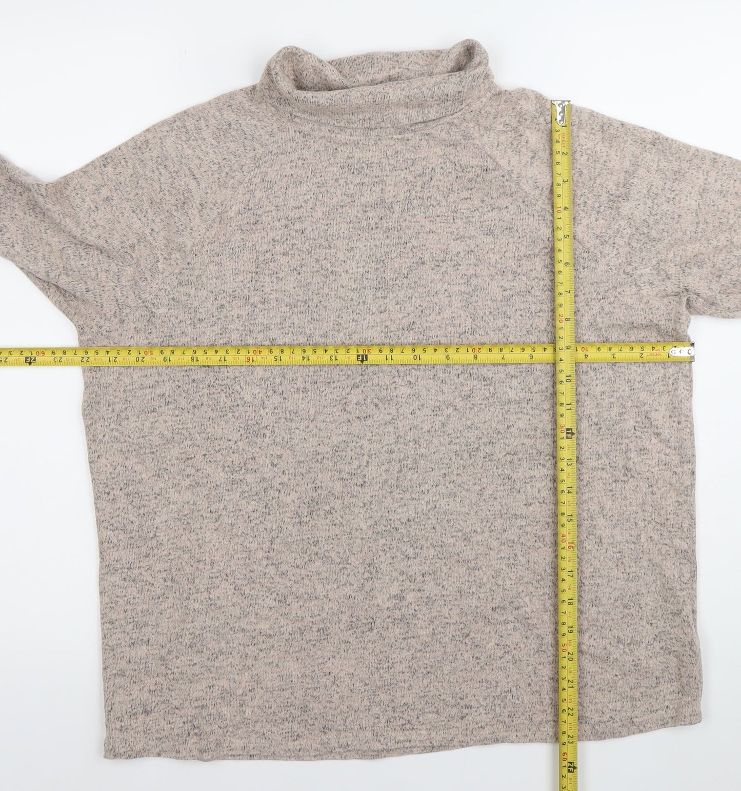 Next Womens Beige Roll Neck Pullover Sweatshirt Size 14