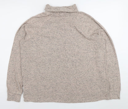 Next Womens Beige Roll Neck Pullover Sweatshirt Size 14