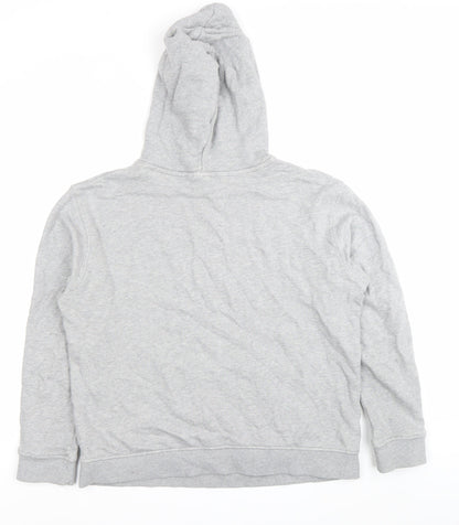 Adidas Womens Grey Pullover Hoodie Size 16 Regular Fit Casual Sportswear