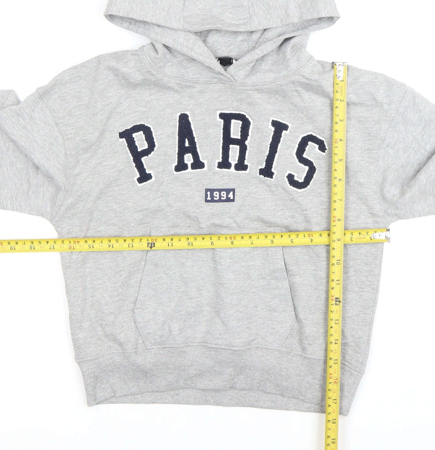 Very Boys Grey Pullover Hoodie 11 Years Paris Logo Long Sleeve