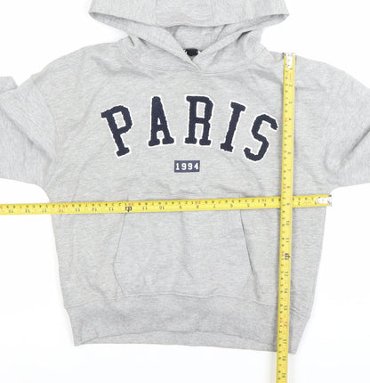 Very Boys Grey Pullover Hoodie 11 Years Paris Logo Long Sleeve