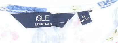 Womens UK Size 2224 Isle Essentials Multicoloured Basic T-Shirt