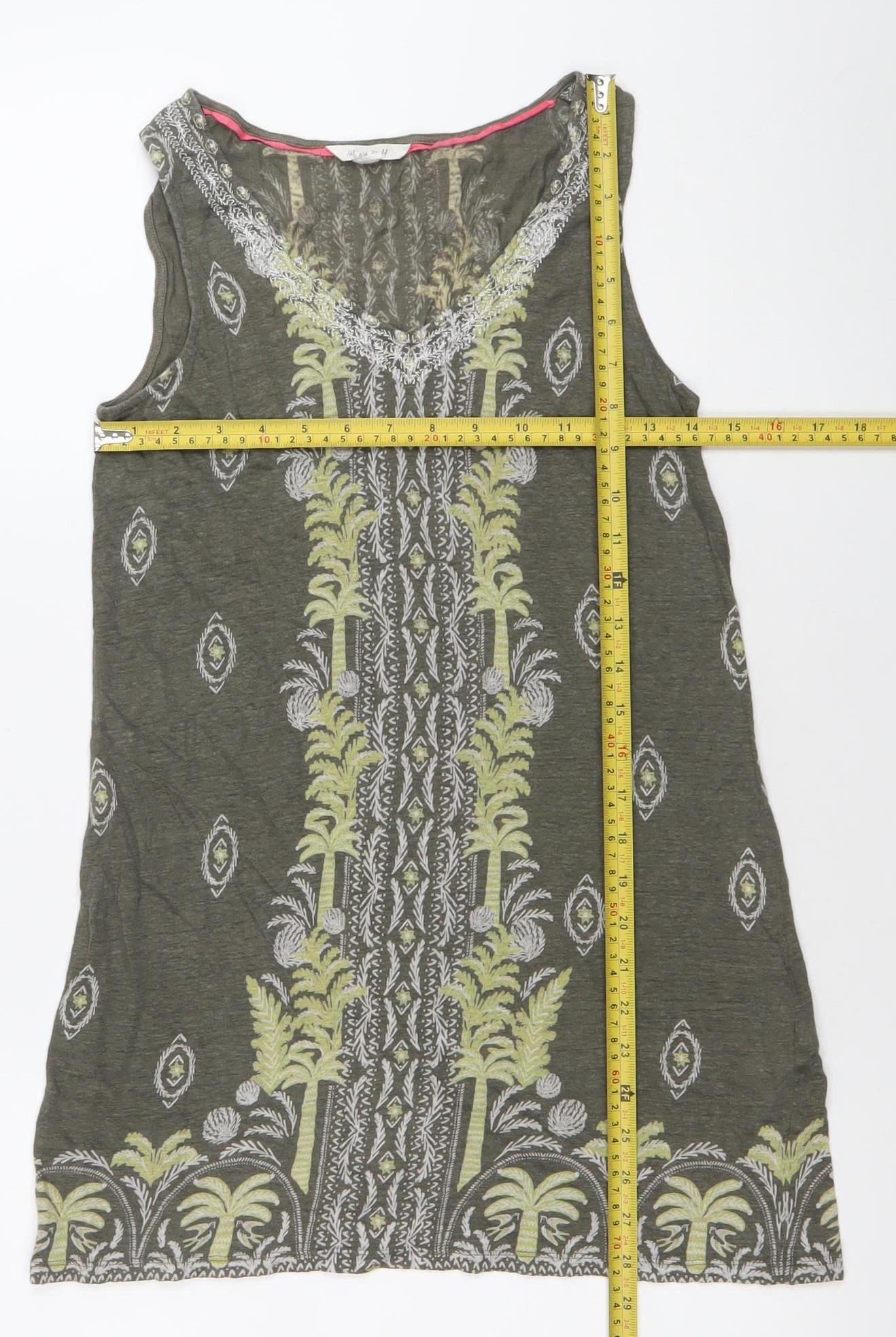 Womens UK Size 8 White Stuff Green Tunic Tank