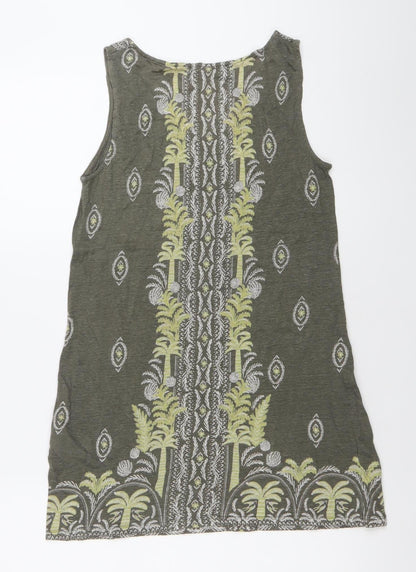 Womens UK Size 8 White Stuff Green Tunic Tank
