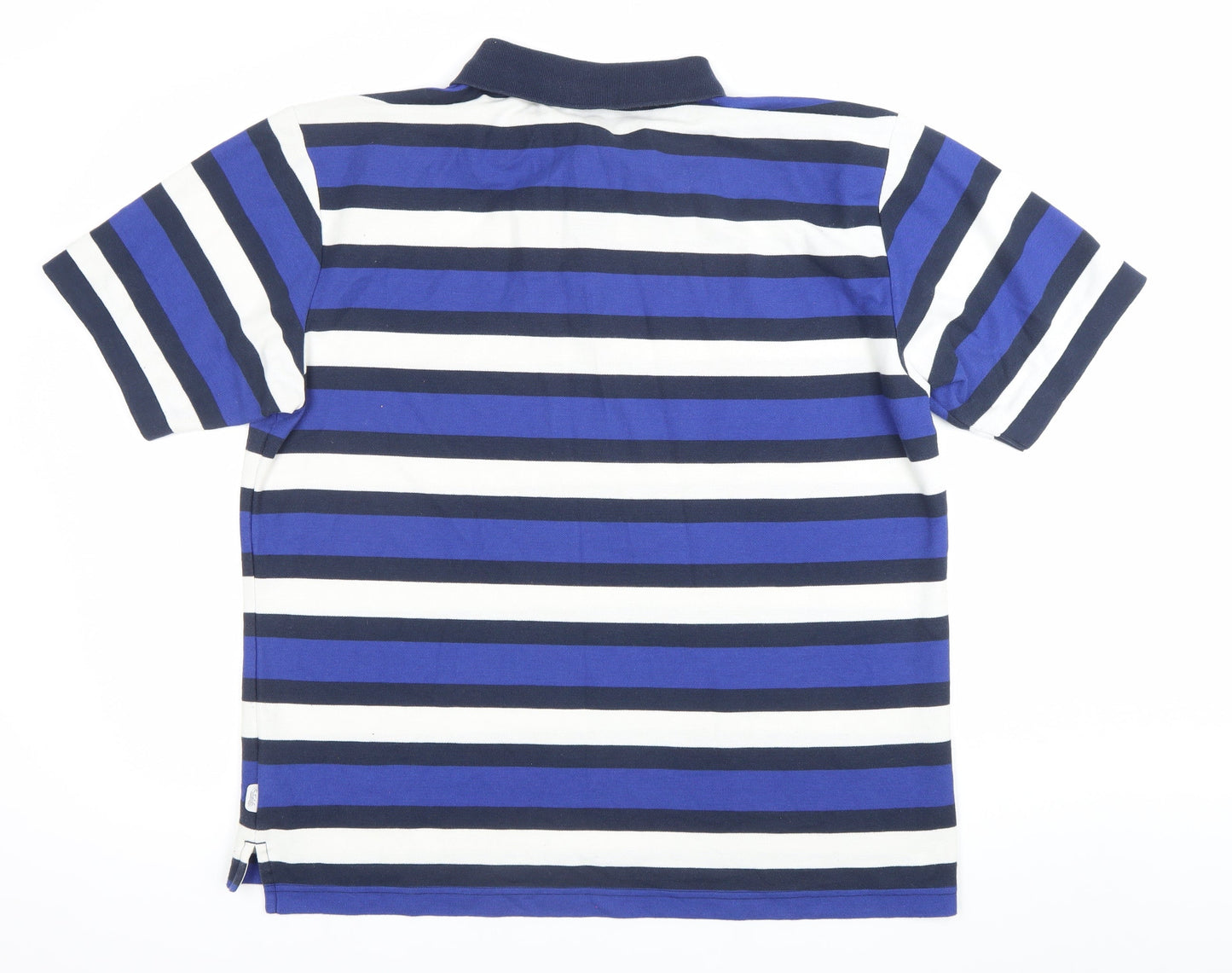 Lonsdale Men’s Blue XL Striped Polo Shirt Short Sleeve Casual