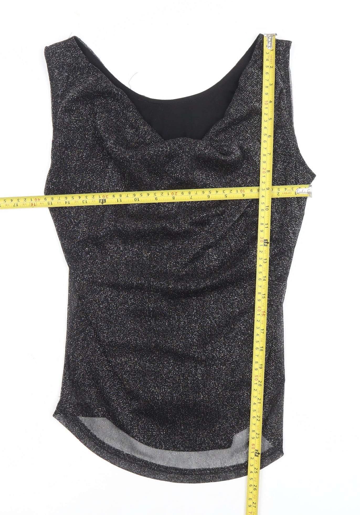 Womens UK Size M VILA Black Camisole Tank