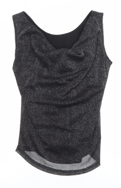 Womens UK Size M VILA Black Camisole Tank