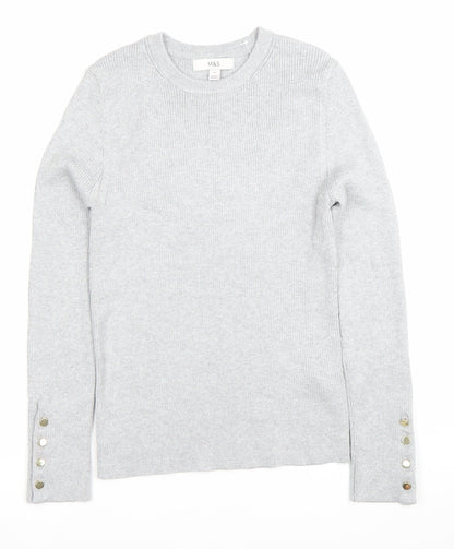 Womens UK Size 12 Marks and Spencer Grey Pullover Jumper