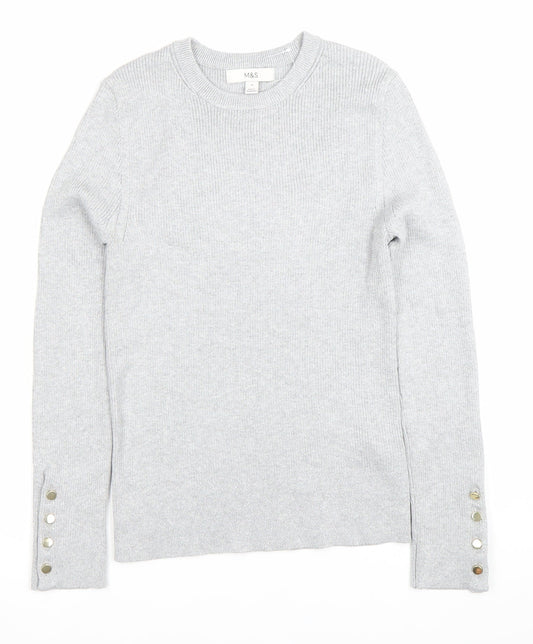 Womens UK Size 12 Marks and Spencer Grey Pullover Jumper