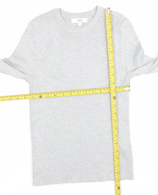 Womens UK Size 12 Marks and Spencer Grey Pullover Jumper