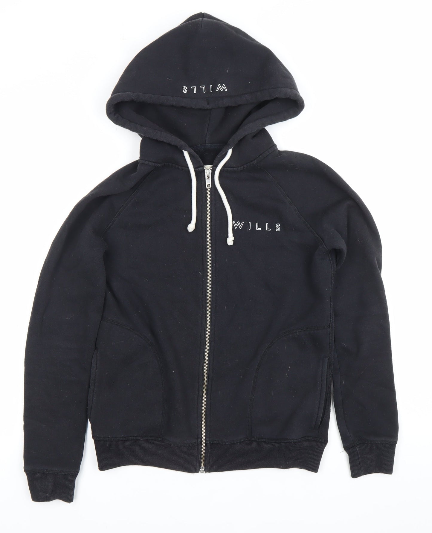 Womens UK Size 6 Jack Wills Black Full Zip Hoodie