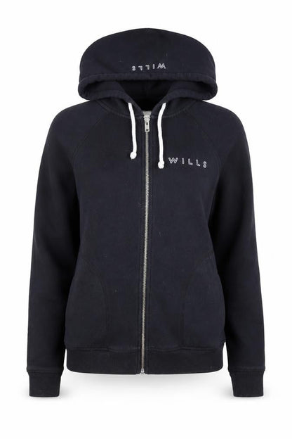 Womens UK Size 6 Jack Wills Black Full Zip Hoodie