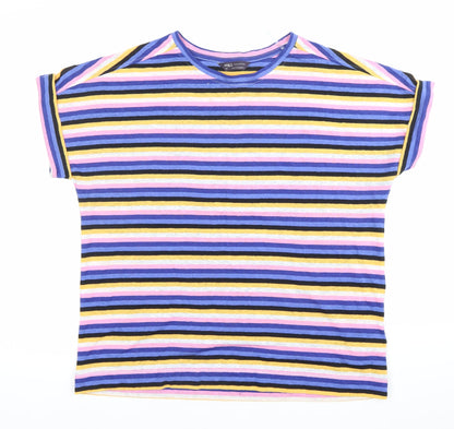 Womens UK Size 14 Marks and Spencer Multicoloured Basic T-Shirt