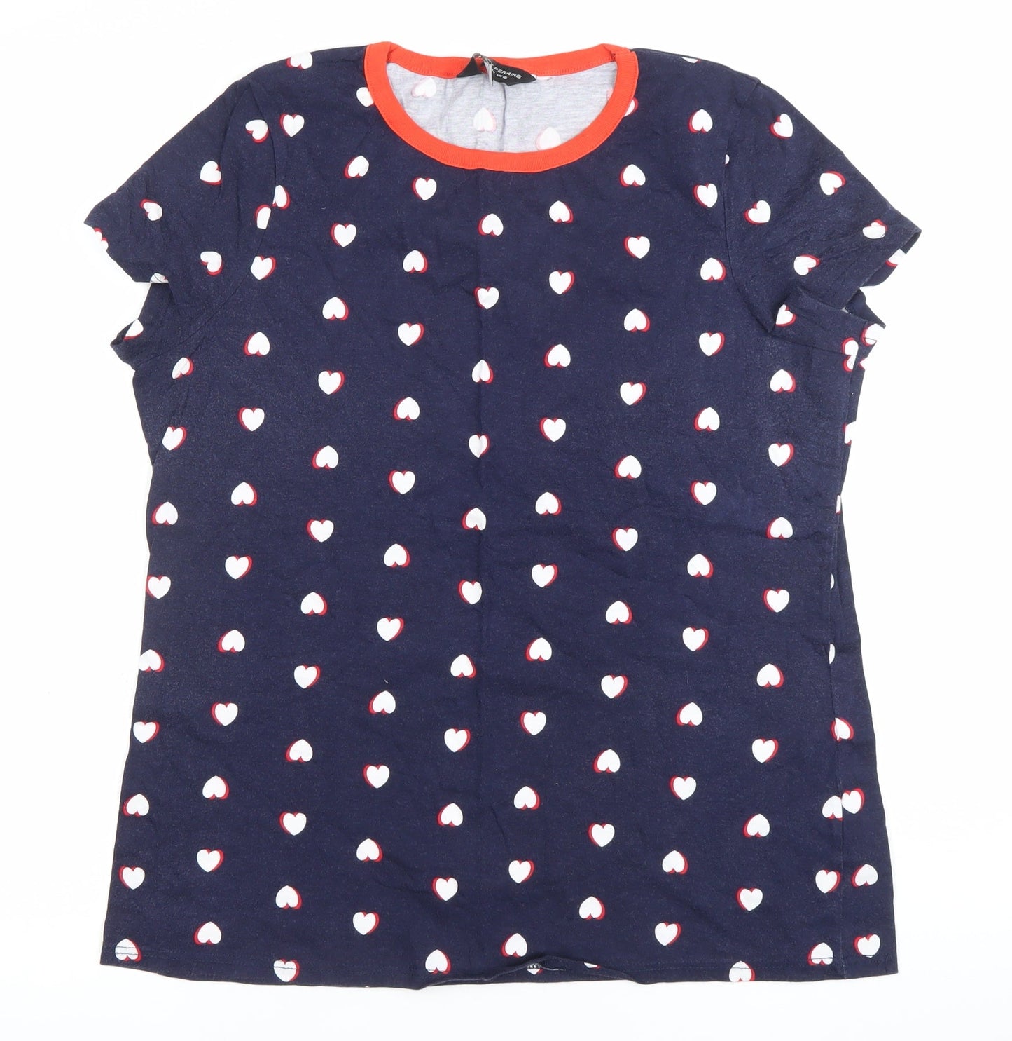 Womens UK Size 16 Dorothy Perkins Blue Basic T-Shirt