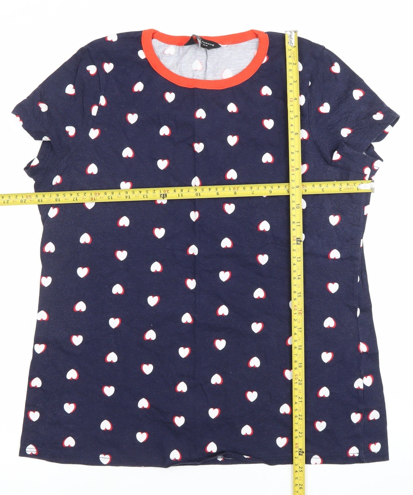 Womens UK Size 16 Dorothy Perkins Blue Basic T-Shirt