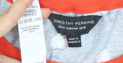 Womens UK Size 16 Dorothy Perkins Blue Basic T-Shirt