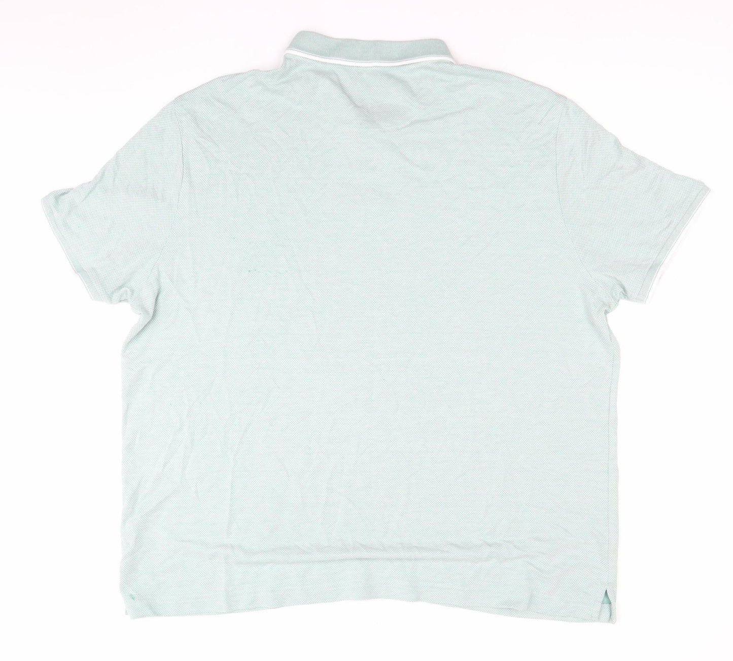 Marks and Spencer Men’s Green 2XL Polo Shirt Modal Blend